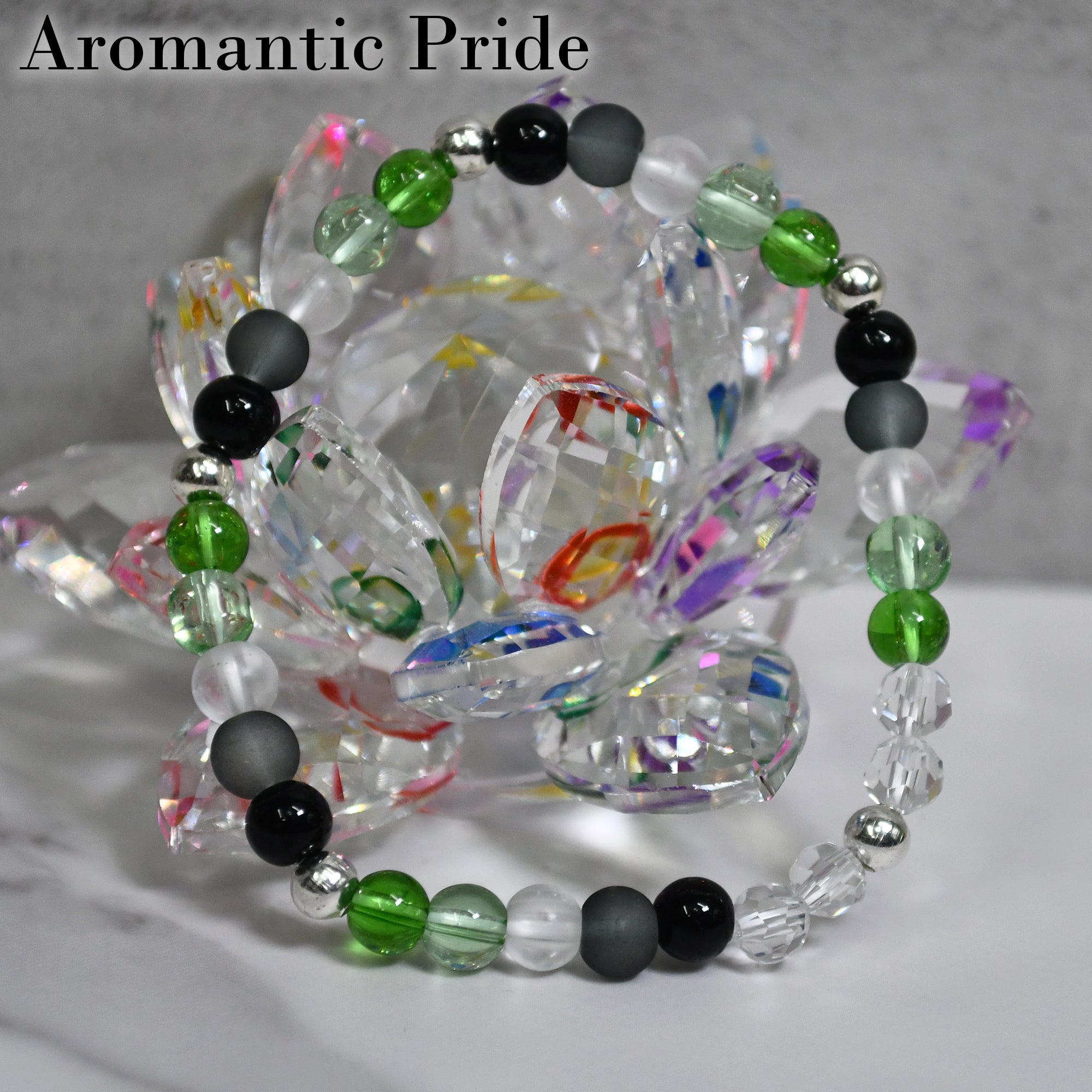 Aromantic Pride Stretch Bracelet