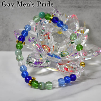 Gay Men's Pride Stretch Bracelet