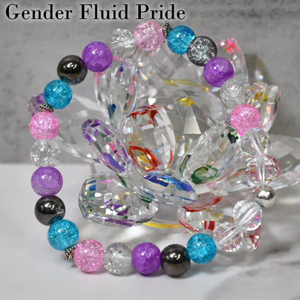 Genderfluid  Pride Stretch Bracelet