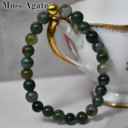 Moss Agate Stretch Bracelet